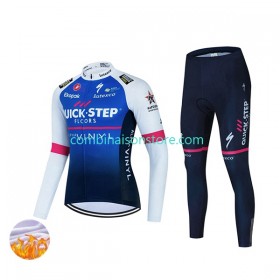 Combinaison Cycliste Hiver + Collant sans Bretelles 2022 Quick-Step Alpha Vinyl Team N001
